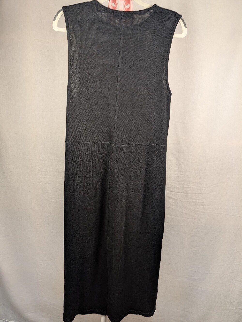 MNG Mango Black Twist Front Midi Dress Size XL US 10 - Picture 2 of 10